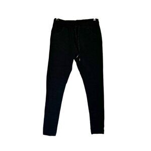 Venti6 Women's Solid Crinkled Jogger in Black - Sz XS - NWT